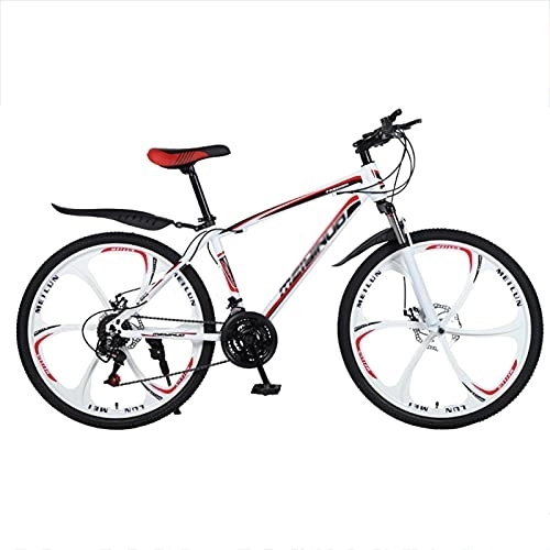 Mountain Bike : FAXIOAWA Children's bicycle 26 Inches Mountain Bike 27 Speeds Gears Bike, Adjustable Seat Mountain Bike for Men and Women With Dual Disc Brakes Shock Absorbers (Color : Style2, Size : 26inch24 speed)