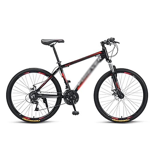 Mountain Bike : FBDGNG 26 Inch Mountain Bike Front And Rear Disc Brake 24 / 27 Speed Gears Full Suspension Boys Mens Bike With Carbon Steel Frame(Size:24 Speed, Color:Red)