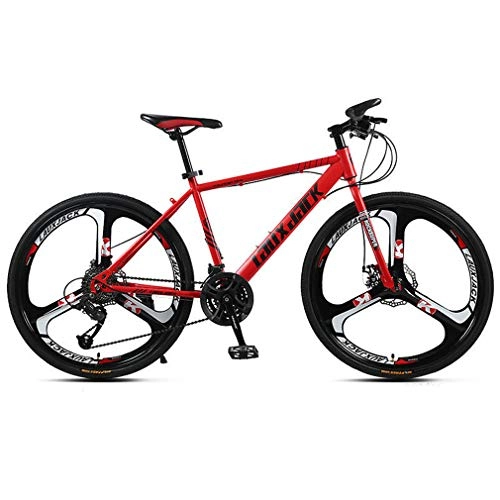 Mountain Bike : Fbestxie Men's And Women's Road Bicycles Mountain Bike 26 Inches Wheeled Road Bicycle Double Disc Brake Bicycles for Adults 21 Speed Shifter Accelerator, Red, S