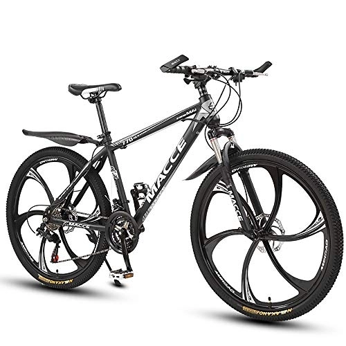 Mountain Bike : FCHJJ Adult 26 Inch Mountain Bike 6 Knives 21 / 24 / 27-speed Double Disc Brake Bicycles Lockable Suspension Fork 150kg Bearing Capacity Suitable for Adults