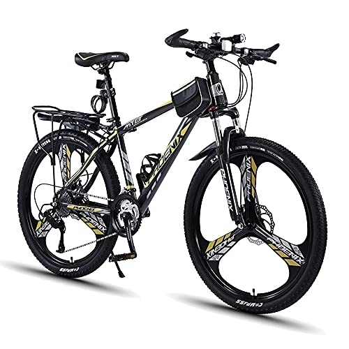 Mountain Bike : FUFU 26-inch Outdoor Bike, Front Suspension Mountain Bike for Boys and Teenagers, 24 Speed, Suitable for 11 Years Old and Above, Black