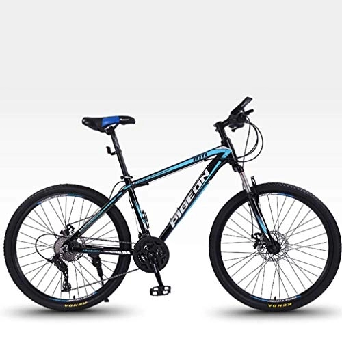 Mountain Bike : G.Z Adult Mountain Bike Aluminum Alloy Bicycle Variable Speed Bicycle 26 Inch High Carbon Steel Women Road Bike, black blue, 30 speed