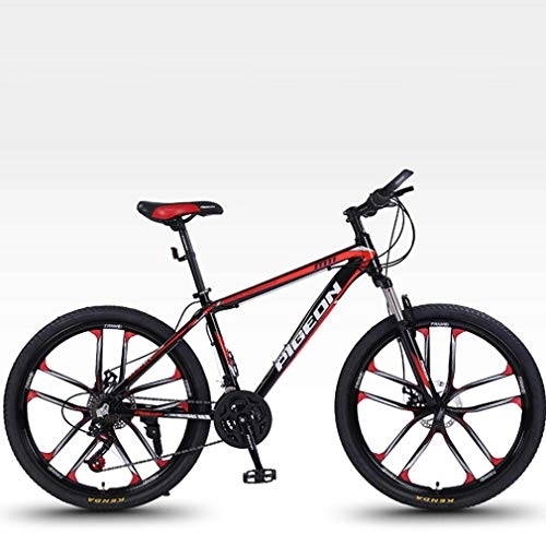 Mountain Bike : G.Z Adult Mountain Bikes, Aluminum Alloy Light Bikes, Variable Speed Bikes, High Carbon Steel 26 Inch Road Bikes, Black red, 27 speed