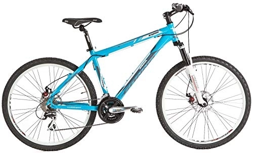 Mountain Bike : Ganna Men & Women Mountain Bike (MTB) - Suspension - 21s - 26 inch (26, Light Blue)