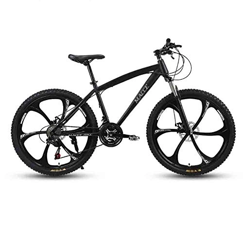 Mountain Bike : GAOTTINGSD Adult Mountain Bike Adult MTB Bicycle Road Bicycles Mountain Bike For Men And Women 24In Wheels Adjustable Speed Double Disc Brake (Color : Black, Size : 24 speed)