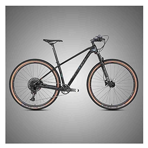 Mountain Bike : GAOTTINGSD Adult Mountain Bike Bicycle MTB Adult Mountain Bike Competition Variable Speed Road Bicycles For Men And Women Double Disc Brake Carbon Frame (Color : Black, Size : 29 * 19IN)