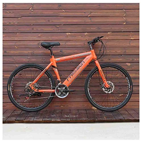 Mountain Bike : GAOTTINGSD Adult Mountain Bike Bicycles Mountain Bike adult Men's MTB Road Bicycle For Womens 26 Inch Wheels Adjustable Double Disc Brake (Color : Orange, Size : 21 Speed)