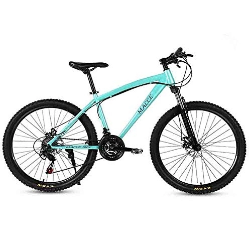 Mountain Bike : GAOTTINGSD Adult Mountain Bike Mountain Bike Adult MTB Bicycle Road Bicycles For Men And Women 24In Wheels Adjustable Speed Double Disc Brake (Color : Blue, Size : 21 speed)