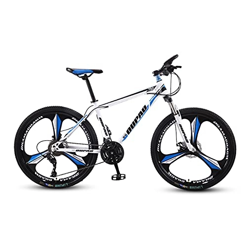 Mountain Bike : GAOXQ 26 / 27.5 Inch Mountain Bike Aluminum Frame 21 Speed Dual Disc With Lock-Out Suspension Fork for Woman White Blue