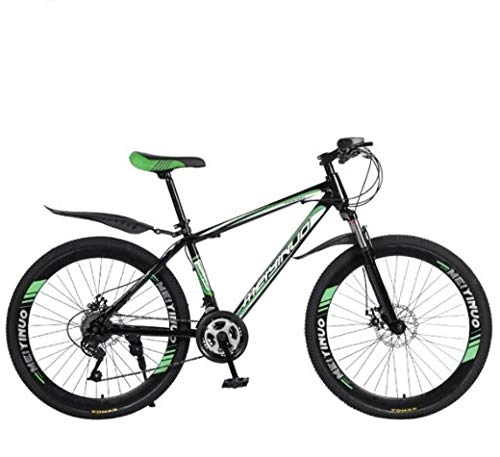 Mountain Bike : GFF 26In 21-Speed Mountain Bike for Adult, Lightweight Carbon Steel Full Frame, Wheel Front Suspension Mens Bicycle, Disc Brake