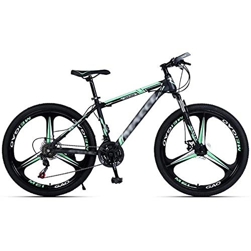 Mountain Bike : GGXX 24 / 26 Inch Mountain Bike For Adult And Youth, 21 / 24 / 27 Speed Lightweight 3 Spoke Wheels Mountain Bikes Dual Disc Brakes Suspension Fork