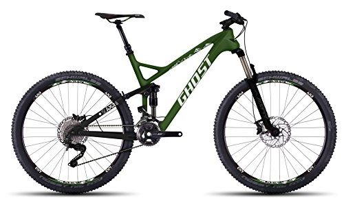 Mountain Bike : Ghost Slamr 6LC darkgreen / White Fully Mountain Bike Carbon Frame Size L