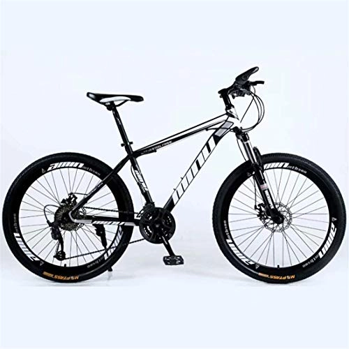 Mountain Bike : GJNWRQCY Country Mountain Bike 26 Inch with Double Disc Brake, Adult MTB, Hardtail Bicycle with Adjustable Seat, Thickened Carbon Steel Frame, Spoke Wheel, Black, 21 speed