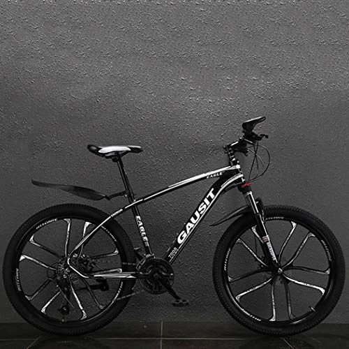 Mountain Bike : GL SUIT Mountain Bike Bicycle Double Disc Brake City Bicycles Adult Off-Road Mountain Bike Non-Slip for Men And Women Outdoor Riding, 30 Speed, White, 26 inch