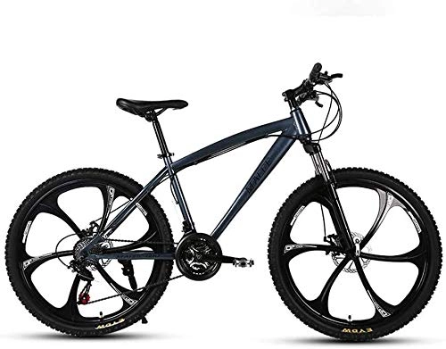 Mountain Bike : GMZTT Unisex Bicycle Adult 24 Inch Mountain Bicycle, Beach Snowmobile Bicycle, Double Disc Brake Bicycles, Aluminum Alloy Wheels, Man Woman General Purpose (Color : Grey, Size : 21 speed)