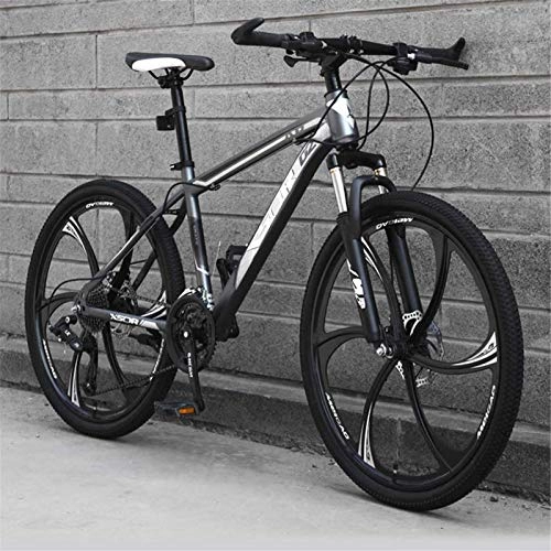 Mountain Bike : GMZTT Unisex Bicycle Adult Mens Mountain Bicycle, Upgrade Lightweight High-Carbon Steel Frame Snowmobile Bikes, Double Disc Brake Beach Bicycle, 24 Inch Wheels (Color : A, Size : 24 speed)