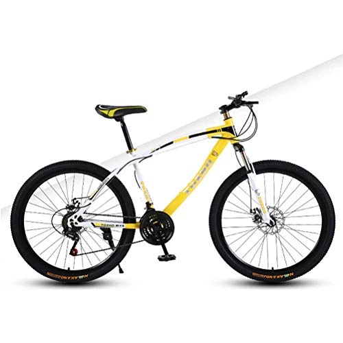 Mountain Bike : GOLDGOD 21 Speed 24 Inch Mountain Bike, Variable Speed Mtb Bicycle with Dual Disc Brake And Shock Absorption Mountain Bicycle High Carbon Steel Frame