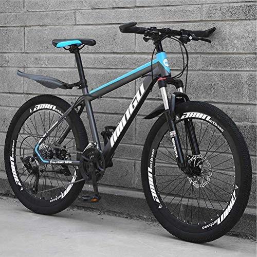 Mountain Bike : GOLDGOD 24 Inch Men's Mountain Bike, High-Carbon Steel Hardtail Mtb Bicycle with Adjustable Seat And Spoke Wheel Spring Fork Beginner Level Mountain Bicycle, 30 speed