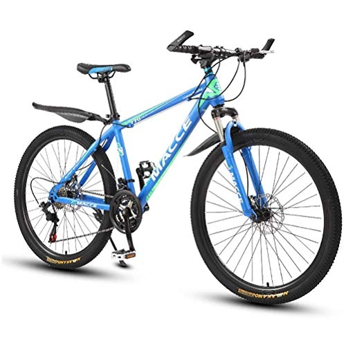 Mountain Bike : GOLDGOD Adult 26-Inch Mountain Bike, High Carbon Steel Hard-Tail Mtb Bicycle Double Suspension Front And Rear Double Disc Brake Mountain Bicycle for Men And Women, 21 speed
