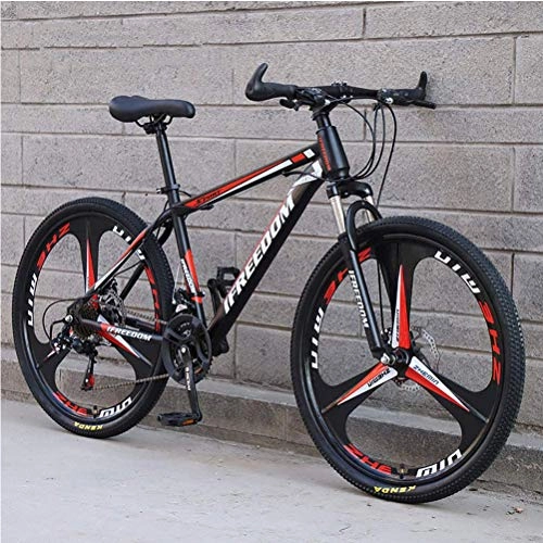 Mountain Bike : GOLDGOD High Carbon Steel Frame Hard-Tail Mountain Bike, Folding Shock Absorption Mtb Bicycle Full Suspension Mountain Bicycle for Adult Outdoor Cycling, 24 speed, 26 inch