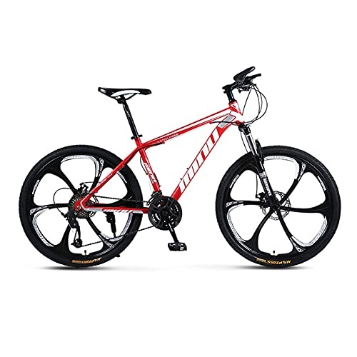 Mountain Bike : GUHUIHE 24" / 26" Mountain Bike For Adult, 21-Speed All-Terrain Mountain Bike, High-Carbon Steel Frame Adult Variable Speed Bicycle ，Dual Disc Brake Hardtail (Size : 24 inch)