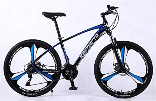 Mountain Bike : GUIO C24 Inch aluminum alloy frame mountain bike Mechanical double, Blue Three Blade