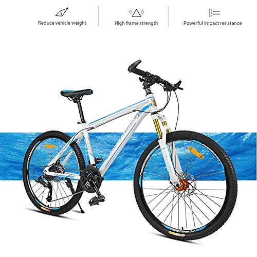 Mountain Bike : GuoEY Aluminum Alloy Frame With Internal Routing Mountain Bike Mountain Bicycle, Alloy Adjustable Fork 24 Speed Disk-Brake Mtb Bicycl Mountain Bike 26