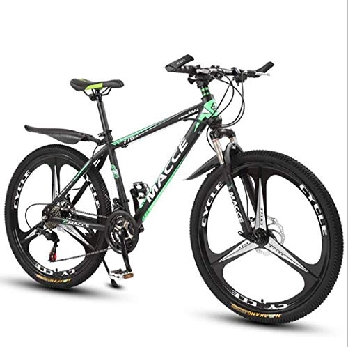 Mountain Bike : GWFVA 26" 21-Speed for Adult, Mountain Bicycle Lightweight High-Carbon Steel Full Suspension Frame Suspension Fork Double Disc Brake
