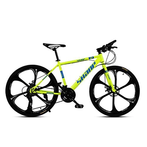 Mountain Bike : GWFVA Lightweight Mountain Bike, MTB Bicycle, Dual Disc Brake 26-Inch Wheels High Carbon Steel 21 / 24 / 27 / 30 Speed Shock Absorption, Unisex