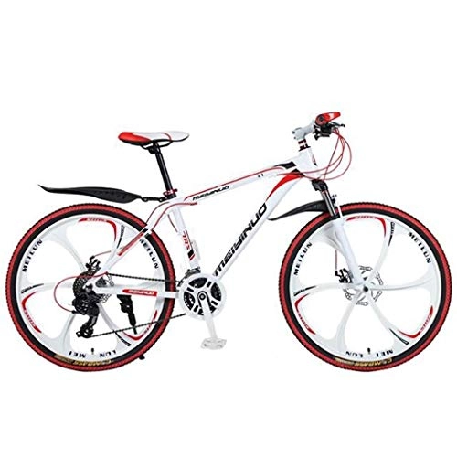 Mountain Bike : GXQZCL-1 26" Mountain Bikes / Bicycles, Lightweight Aluminium Alloy Frame Ravine Bike with Dual Disc Brake and Front Suspension MTB Bike (Color : White, Size : 21 Speed)