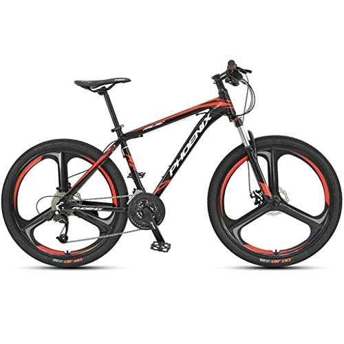 Mountain Bike : GXQZCL-1 Mountain Bike, Aluminium Alloy Frame Mountain Bicycles, Dual Disc Brake and Front Suspension, 26inch Wheel, 27 Speed MTB Bike (Color : E)