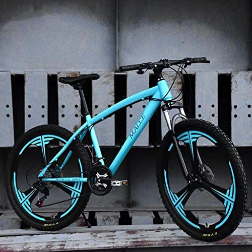 Mountain Bike : GXQZCL-1 Mountain Bikes, Mountain Bicycles with Dual Disc Brake and Front Suspension, 21 24 27 speeds, 26inch Wheel MTB Bike (Color : Blue, Size : 24 Speed)