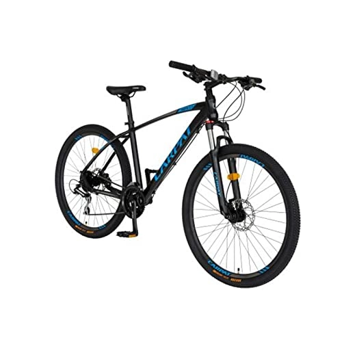 Mountain Bike : GYP Adult Mountain Bike 27.5" Wheels Men's / Women's 18" Aluminum Frame w / Spring Suspension w / Impact Protection Hydraulic Disc Brakes for Rough Terrain (Color : Blue)