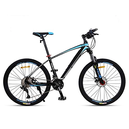 Mountain Bike : haozai Adult Mountain Bike 27.5 Inch, Double Bow Seat, Front And Rear Oil Disc Brakes, 27 Speed / 30 Speed, Aluminum Alloy Frame, Damping Bicycle