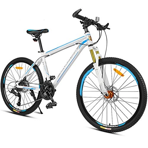 Mountain Bike : haozai Mountain Bike, Aluminum Alloy Frame, 27 Speed, Double Disc Brake, Folding Bike, 26 Inches, MTB Dual Suspension Bicycle