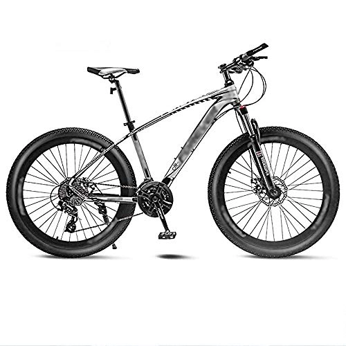 Mountain Bike : Hardtail Mountain Bikes, Adult Road Men And Women Variable Speed Shock Absorber Bicycle 24 / 26 Inch Portable 21 / 24 / 27 / 30 Accelerator Disc Brake Bicycle