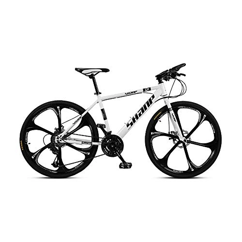 Mountain Bike : Hardworking person-ZHL Road Bicycle, All Terrain Mountain Bikes, 26 Inch 21 / 24 / 27 / 30 Speed, Lightweight Deep-section Alloy Wheel Rims, for Women Men Adult Suitable for Height: 160-185cmWhite-27 Speed