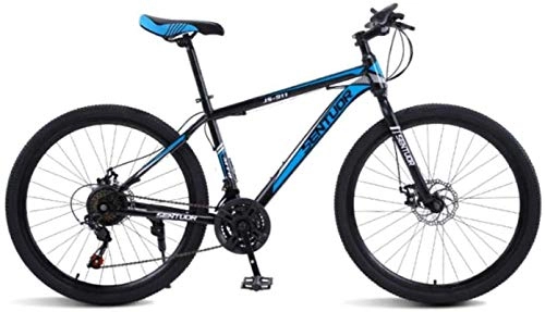 Mountain Bike : HCMNME Mountain Bikes, 26 inch spoke wheel for mountain bike off-road variable speed racing light bicycle Alloy frame with Disc Brakes (Color : Black blue, Size : 21 speed)