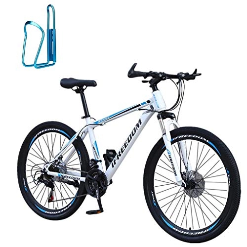 Mountain Bike : HEATLE 26 Inch 21-Speed Mountain Bike Bicycle Adult Student Outdoors Sport Cycling Road Bikes Exercise Bikes Hardtail Mountain Bikes(Blue, 26 Inch)