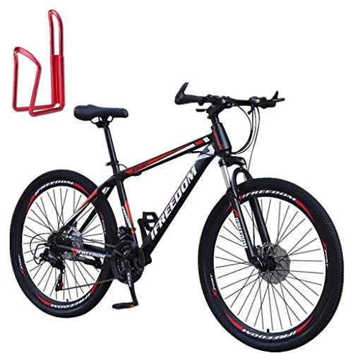 Mountain Bike : HEATLE 26 Inch 21-Speed Mountain Bike Bicycle Adult Student Outdoors Sport Cycling Road Bikes Exercise Bikes Hardtail Mountain Bikes(Red, 26 Inch)