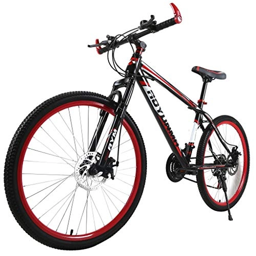 Mountain Bike : HEFYBA Mountain Bike 26inch with 21 Speed Dual Disc Brakes for Men Outdoor Camping Riding