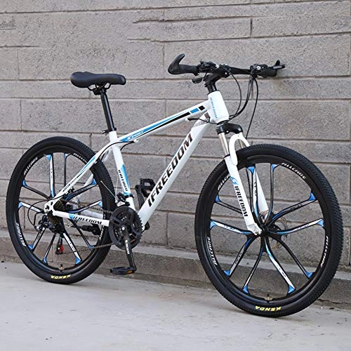 Mountain Bike : Hensdd Adult Mountain Bike, 24-29 Inch Wheels, Full Suspension 4 Kinds Speeds Variable Sspeed Dual Disc Brakes Mountain Bicycle, Blue, 27.5 inch 30 speed