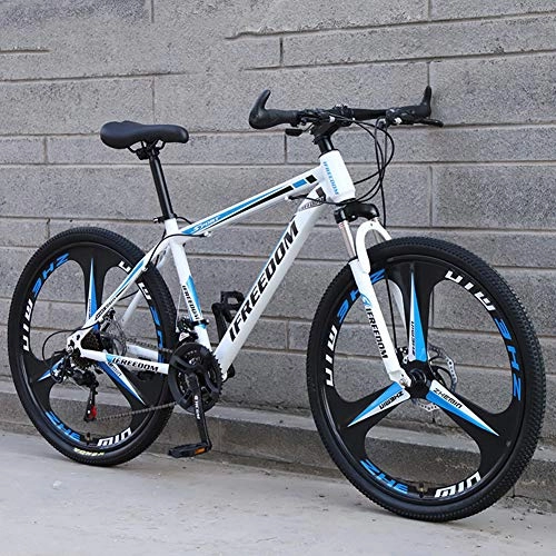 Mountain Bike : Hensdd Adult Mountain Bike, 26 Inch Wheels, 4 Kinds Speeds Variable Sspeed Dual Disc Brakes Mountain Bicycle, Blue, 29in21speed