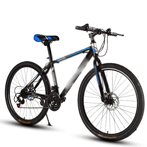 Mountain Bike : HESNDzxc Bicycles for Adults 24-inch Mountain Bicycle 21 Speed Adult Variable Speed Bicycle Cross-Country Racing Car with One Wheel (Color : White Blue, Size : 21-Speed)