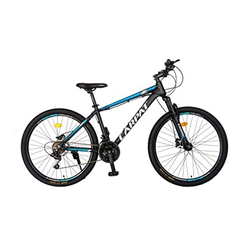 Mountain Bike : HGXC Mountain Bike with Suspension Fork Aluminum Frame Gear 21Speed Disc Brake for Womens Bike Mens Bicycle (Color : Blue)