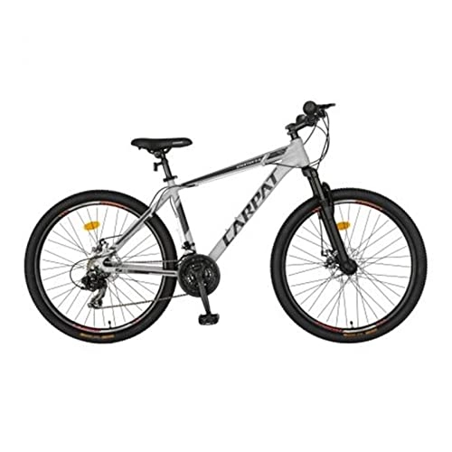 Mountain Bike : HGXC Mountain Bike with Suspension Fork Lightweight Aluminum Frame Trail Bicycle 21 Speed Shifter for Men Women Adult (Color : Gray)