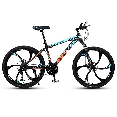 Mountain Bike : HHKAZ 24 / 26 Inch Mountain Bike, Men And Women Outdoor Adult Off-Road Variable Speed Bike, High Carbon Steel Frame 27 Speed