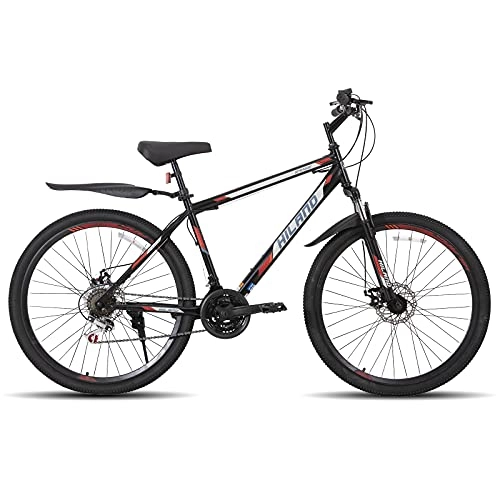 Mountain Bike : Hiland 27.5 Inch Wheel Mountain Bike, 21 Speed Mens Mountain Bike, Dual Disc Brake MTB Bike For Women, Black