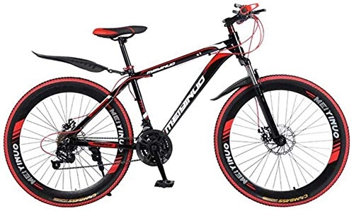 Mountain Bike : HongLianRiven BMX 26 Inch Mountain Bike, PVC And All Aluminum Pedals And Rubber Grip, High Carbon Steel And Aluminum Alloy Frame, Double Disc Brake 6-27 (Color : Red, Size : 21 speed)