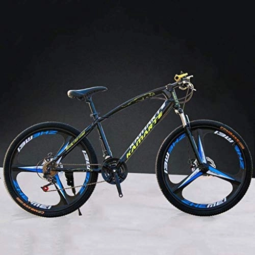 Mountain Bike : HongLianRiven BMX 26 Inch Mountain Bikes, High-Carbon Steel Hard Tail Bicycle, Lightweight Bicycle With Adjustable Seat, Double Disc Brake, Spring Fork, C, 24 Speed 7-14